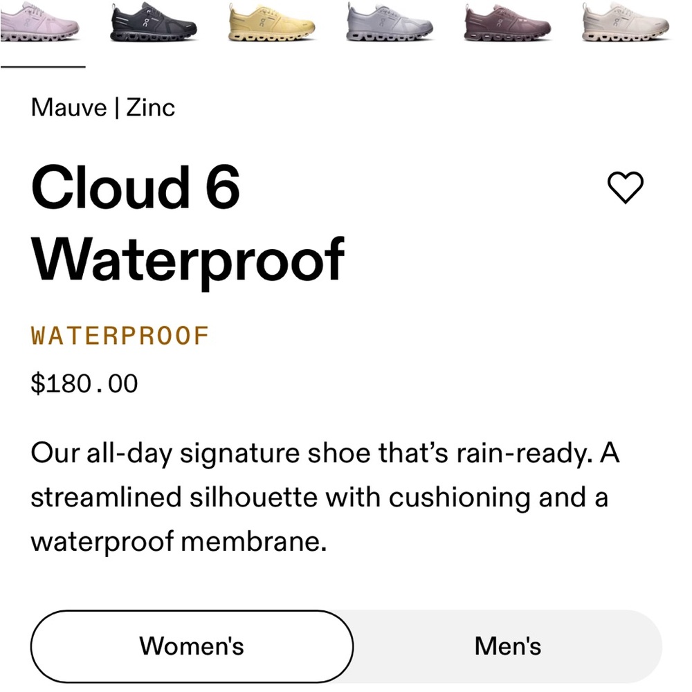 On Running Cloud Waterproof Women's Sneakers - Light Mauve - Picture 4 of 9